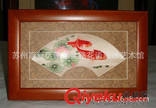 蘇繡禮品系列 蘇州手工刺繡 單面繡 扇形工藝畫 室內裝飾 玄關掛畫 荷花系列