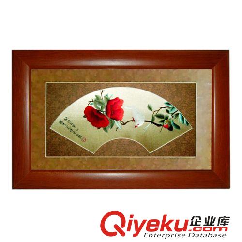 新品上架 現(xiàn)貨供應(yīng)gd刺繡工藝品蘇繡小扇形精美壁畫(huà)gd中國(guó)特色墻壁掛飾