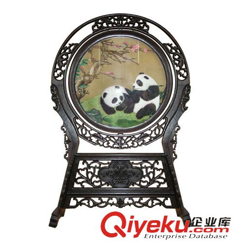 新品上架 現(xiàn)貨供應(yīng)gd商務(wù)春節(jié)禮品手工真絲雙面繡圓臺屏刺繡工藝品擺件