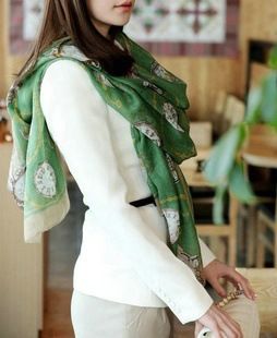 材質分類 2014超長款女春秋韓版棉麻鐘表款巴厘紗韓國絲巾空調披肩防曬圍巾原始圖片2