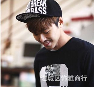 潮流嘻哈棒球帽 韓國(guó)進(jìn)口代購(gòu)BEAT BREAK字母立體刺繡男女棒球帽嘻哈帽平沿帽子潮原始圖片3