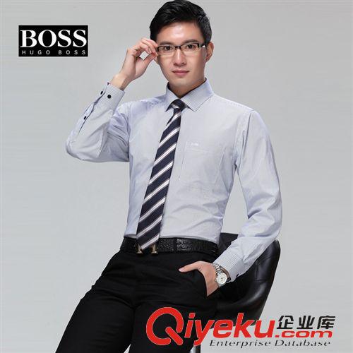 gd阿瑪尼服飾 品牌男裝2015春裝新品男式長袖襯衫商務正裝gd純棉男士條紋襯衣原始圖片3