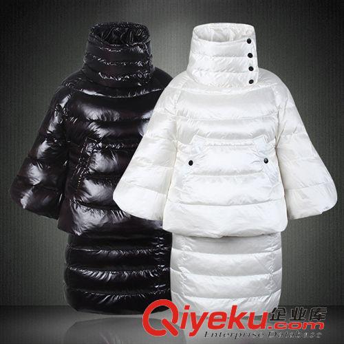 新品入口 厂家直销法国羽皇dp女立领套装羽绒服+羽绒群加厚爆款