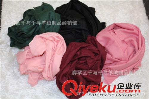 2014年爆款產品 秋冬羊毛圍巾絲光毛斜紋披肩女士素色超大規格圍巾{bfb}純羊毛圍巾原始圖片2