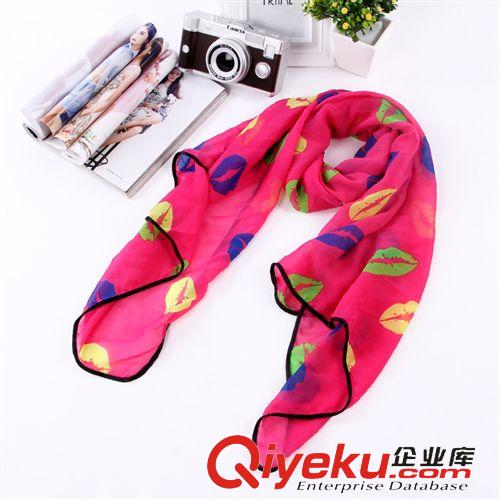 熱銷產品 2014新品上新秋冬款包邊絨雪紡圍巾 時尚絲巾圍巾 廠家圍巾批發原始圖片2