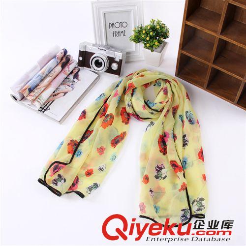 絲巾 森女系印花雪紋女款新品上新秋冬款花卉保暖圍巾批發(fā)004原始圖片2