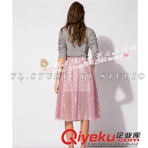MAJE SANDRO  【定金】15早春Maje 粉色 仙女 網(wǎng)狀 半身裙