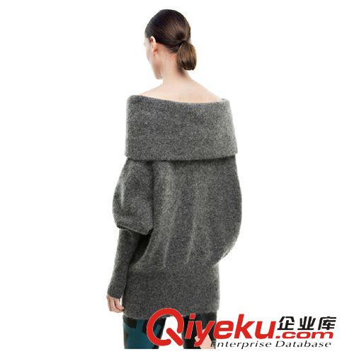 ACNE專柜同款定制 AC長毛貂絨超質感寬松大翻領蝙蝠袖露肩一字領 連衣裙現貨