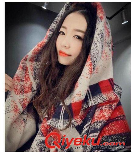 圍巾絲巾披肩 歐美外貿原單山茶花新款羊絨方巾太陽花女士圍巾原始圖片2