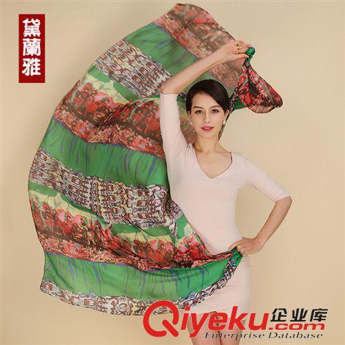 每周上新 2015仿真絲印花圍巾 廠家批發韓版復古爆款印花圍巾廠披肩絲巾原始圖片2
