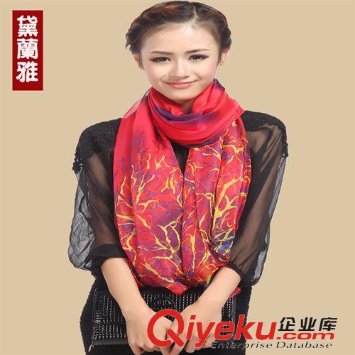 2015年印花新款 2014新款印花圍巾 姹紫嫣紅 斜紋仿真絲 圍巾印花 韓版圍巾爆款