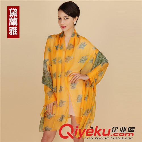 2015年印花新款 2015超大印花仿真絲圍巾 圍巾批發春秋新款絲巾 披肩大氣圍巾廠家原始圖片2