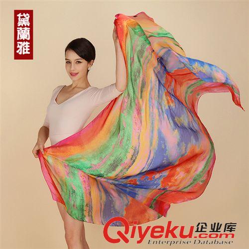 2015年印花新款 新款緞面真絲印花圍巾廠家直銷 韓版爆款圍巾超大絲巾超大披肩廠原始圖片2