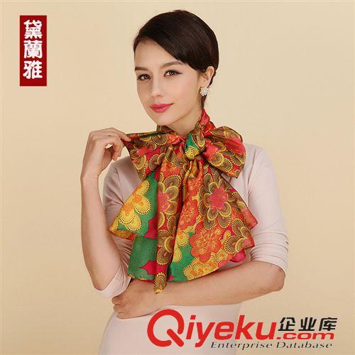 2015年印花新款 新款緞面真絲印花圍巾廠家直銷 韓版爆款圍巾超大絲巾超大披肩廠原始圖片3