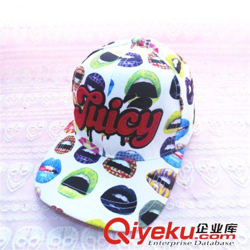 2014成人帽子 淘寶爆款 2014韓版新款juicy嘴唇鴨舌嘻哈棒球帽 帽子 韓國帽子原始圖片2