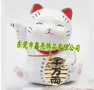 饰品加工系列 合金招财小猫咪存钱盒 首饰盒 饰品加工 工艺品 定制