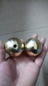 銅空心球 60MM環保黃銅珠   銅球鉆孔