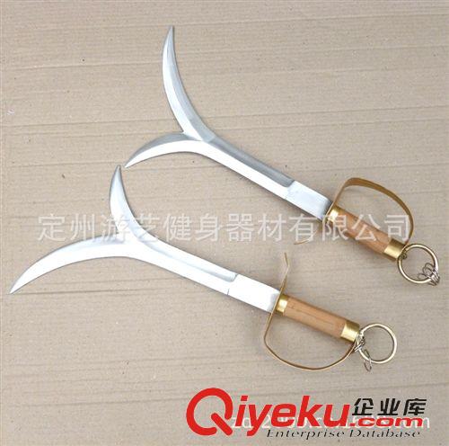 擊劍武術(shù)用品 不銹鋼麟角刀 zmpp武圣人 出口精品 {dj2}開發(fā) 不開刃羊角刀