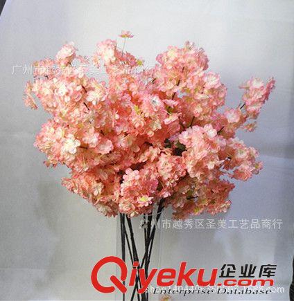 精品推薦 白色粉色大支仿真花櫻花枝 套裝婚慶假花人造花批發原始圖片3