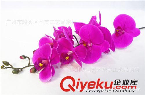 熱銷產品 仿真花廠家直銷 黃色綠色日本膠布蝴蝶蘭 手感花藝套裝外貿原始圖片2