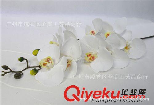 熱銷產品 仿真花廠家直銷 黃色綠色日本膠布蝴蝶蘭 手感花藝套裝外貿原始圖片3