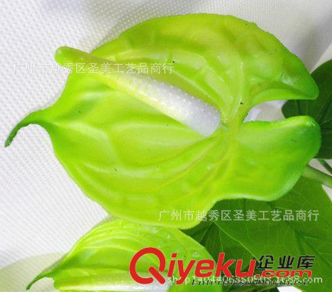 插花用品 tj供應(yīng) gd仿真植物批發(fā)多葉小紅掌盆栽 家居擺設(shè)盆花套裝原始圖片2