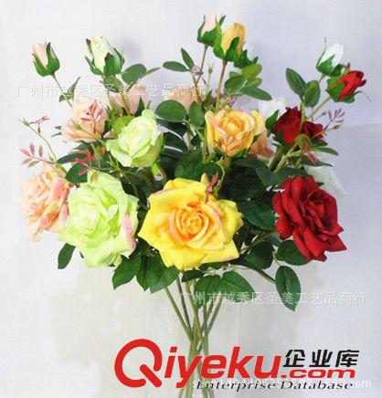 插花用品 廠家外貿批發 gd單支有芽開心繡球裝飾花 歐式花藝套裝仿真花