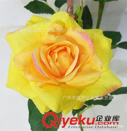 插花用品 廠家批發(fā) 3頭毛布玫瑰婚慶仿真花 家居裝飾工程軟裝仿真花原始圖片2