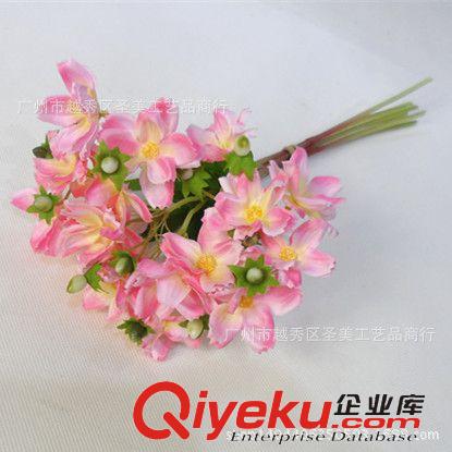 插花用品 批發(fā)供應(yīng) 6支/扎香蘭菊田園小花 工程攝影造景仿真花原始圖片2