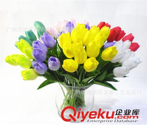 PU花 圣美花業(yè)廠家生產gdpu仿真花 pu迷你郁金香仿真花原始圖片2