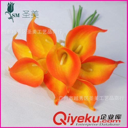 PU花 廣州廠家熱銷 gd家居工藝pu花 中號馬蹄蓮花仿真假花