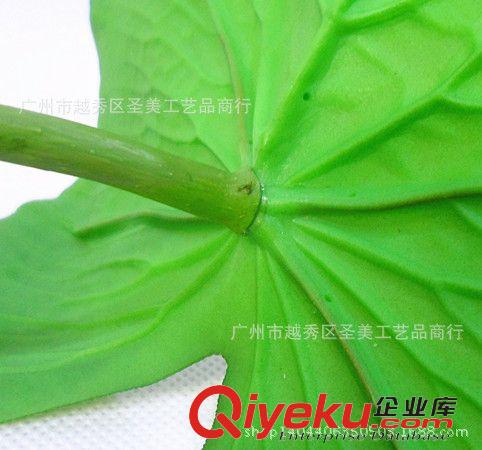 PU花 PU大號蓮葉手感仿真花 綠色仿真植物系列批發原始圖片2