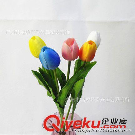 PU花 單支PU小號郁金香PU花廠家直銷外貿花藝套裝插花花材拍攝道具批發原始圖片2