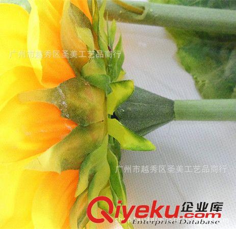 PU花 義烏gf真精美PU三頭中號向日葵花 仿真植物廠家批發出口原始圖片2