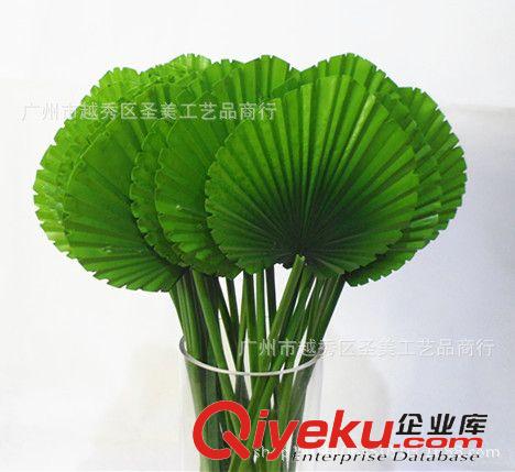 仿真葉 廣東仿真植物廠家直銷圓形棕葉圣美工藝品廠花藝套裝仿真葉片原始圖片3
