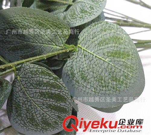 仿真葉 義烏火爆熱銷gf真金錢葉尤加利葉插花套裝仿真飾品工藝品廠外貿