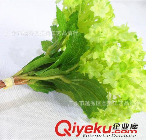 仿真花 假花廠家直銷 多色爆款手扎5頭雪球仿真花 高級手感裝飾假花原始圖片2