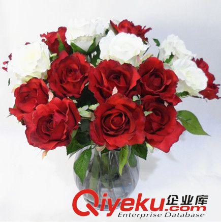 仿真花 熱銷精品 單支千芯玫瑰仿真花 玫瑰手感仿真花tj 婚慶花批發(fā)