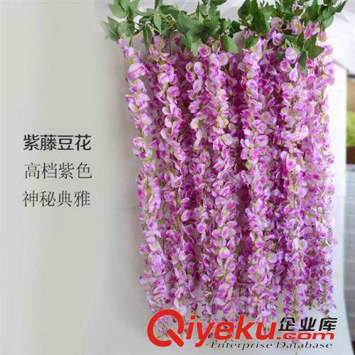 仿真植物 新款仿真紫藤花紫藤仿真紫藤花串仿真藤條批發廠家直銷仿真豆花串原始圖片3