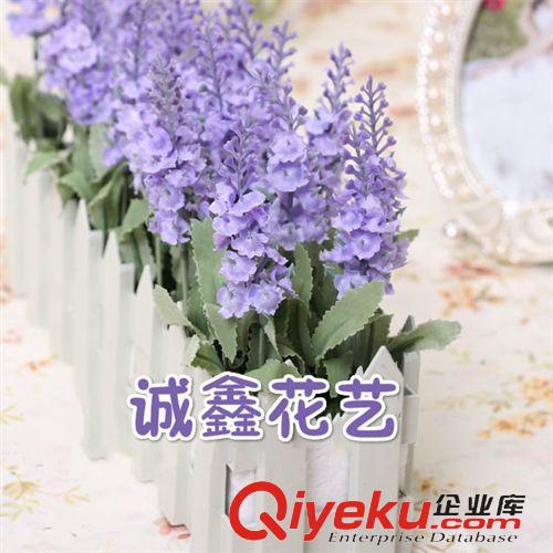 仿真植物 廠家直銷gd絹布薰衣草仿真植物批發(fā)工廠價仿真薰衣草紫色浪漫原始圖片2
