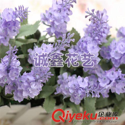仿真植物 廠家直銷gd絹布薰衣草仿真植物批發(fā)工廠價仿真薰衣草紫色浪漫原始圖片3