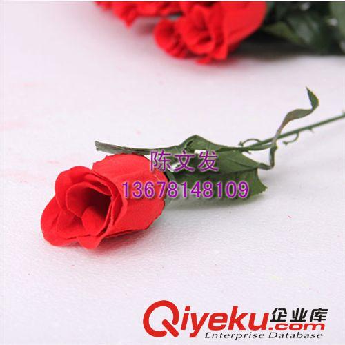 仿真植物 塑膠花 仿真花  婚慶花 個性加工定單支絨玫瑰    單支玫瑰原始圖片2