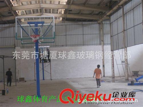 體育產(chǎn)品系列 廠家直銷固定籃球架（配鋼化玻璃鋼籃球板）雙向方管固定籃球架原始圖片2