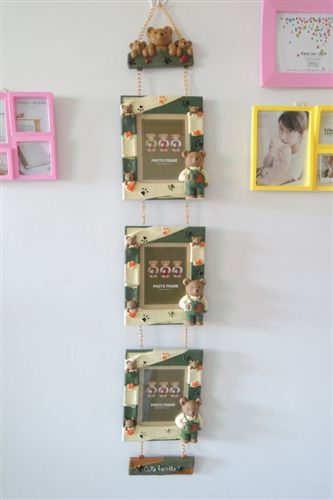 吊連相架 家居飾品 兒童相框 迪斯尼卡通三聯(lián)5寸7寸相架 慶生禮物 影樓批發(fā)