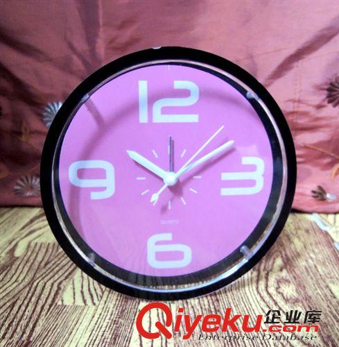 座鐘 圓形玻璃彩色鬧鐘  學(xué)生鐘 擺臺(tái)叫醒鐘公司禮品  爆款低價(jià)批發(fā)原始圖片2