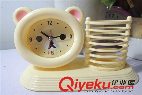 座鐘 擺臺筆筒鬧鐘 創意小熊座鐘 叫醒鐘學生鐘生日禮物家居禮品 賺品原始圖片2