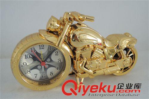鬧鐘 工藝禮品 婚慶禮品 家居飾品烏色金色噴漆摩托車鬧鐘 生日禮物
