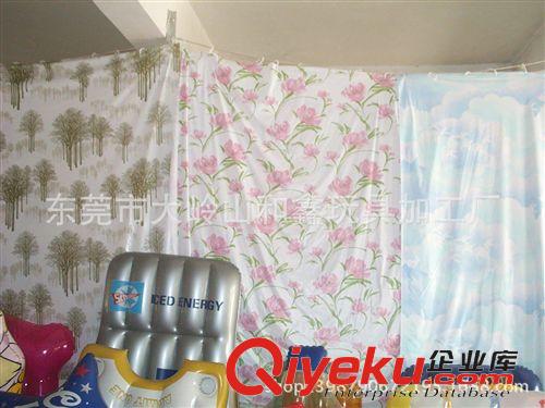 浴簾 外貿(mào)原單出口環(huán)保pvc透明掛簾，eva防水印花門簾，pe防霉浴簾