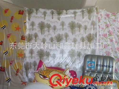 浴簾 外貿(mào)原單出口環(huán)保pvc透明掛簾，eva防水印花門簾，pe防霉浴簾