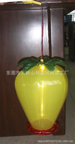 燈籠 廠家供應 環保pvc充氣閃光燈籠 黃色手提橘子燈籠 可定做原始圖片2